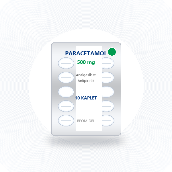Paracetamol 500mg Strip 10 Kaplet